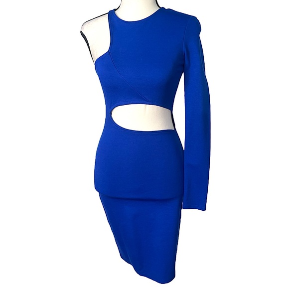 Charlotte Russe One Shoulder Long Sleeve Bodycon Dress w/ Cutout | NWT - Picture 7 of 8